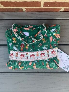 Iris & Ivy Smocked Nutcracker Dress with Bloomers